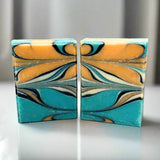 Orange and Teal Soap Bar